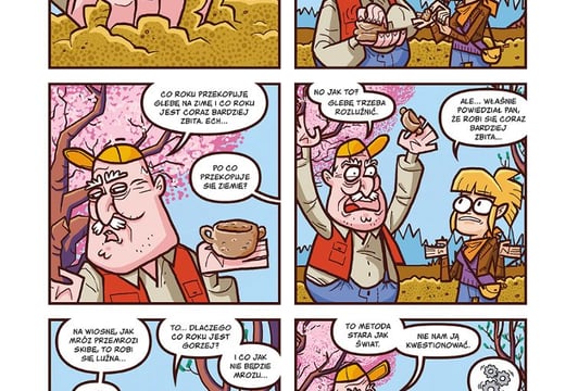 Plansza z komiksu -  fragment wystawy