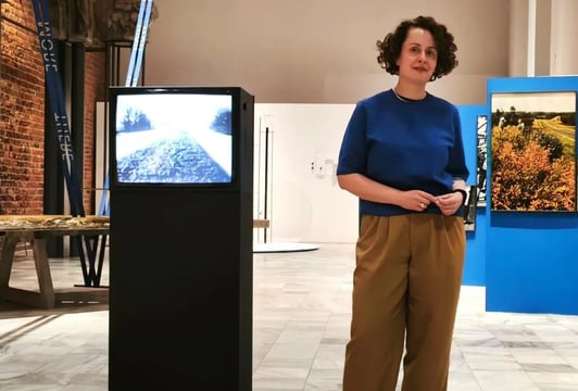 Agata Ciastoń na wystawie w Muzeum Architektury,
