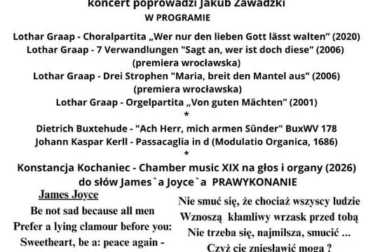 Program koncertu