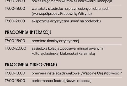 Program wydarzenia