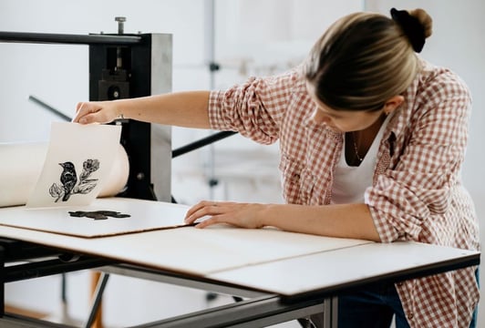 Sesja wizerunkowa - tworzenie linorytu