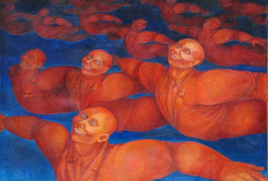 A. Szpakowska-Kujawska, Atomy X, 1969, wl. artystki.jpg