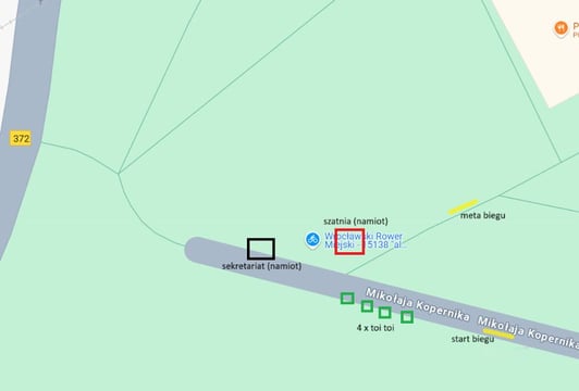Mapka sytuacyjna punktów gry