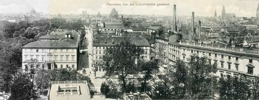 Widok na ulicę Teatralną ze szczytu Bastionu Sakwowego