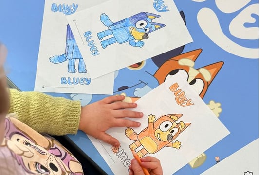 Sesja zdjęciowa i kreatywna zabawa z LEGO® Bluey w Alei Bielany