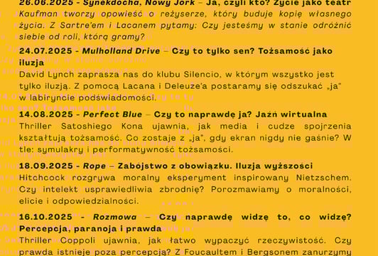 Plakat wydarzenia - szczegółowe informacje.