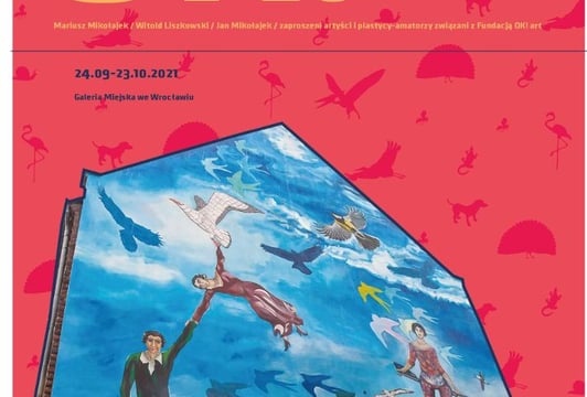 Plakat wystawy OK!art, opracowanie graficzne Bartosz Cebula - Galeria Miejska we Wrocławiu