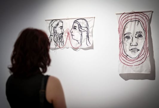 Fragment wystawy "Dom" Irminy Murawskiej