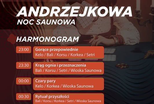 Andrzejkowa noc saunowa