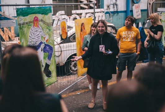 Oprowadzanie podczas 21. Przeglądu Sztuki SURVIVAL