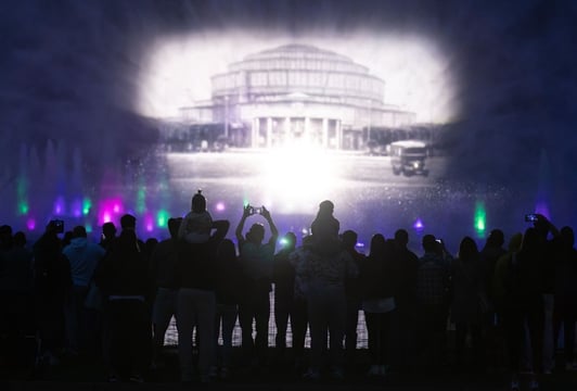 Noc pokazów Wrocławskiej Fontanny Multimedialnej