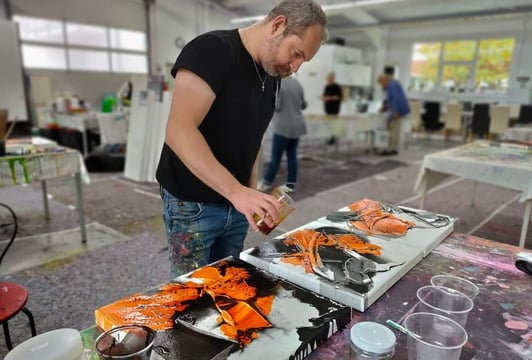 Michał Jamioł w pracowni
