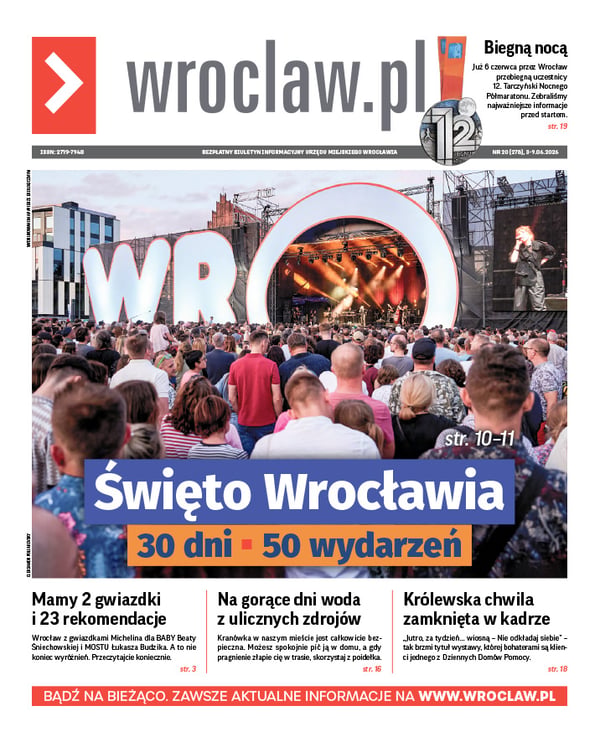 Zdjecie okładki biuletynu - Scena ubiegłorocznego koncertu w ramach Święta Wrocławia na pl. Wolności
