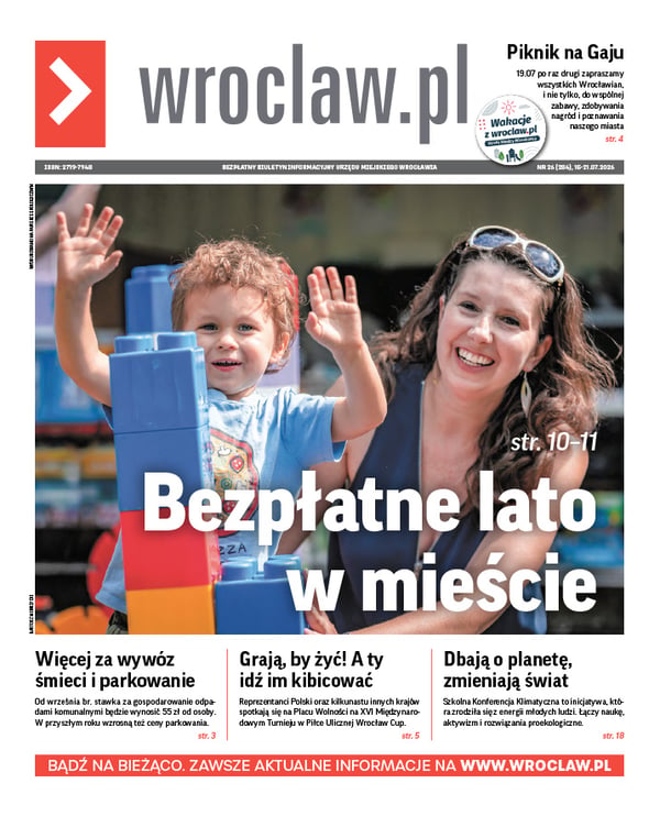 Zdjecie okładki biuletynu - Pani Agnieszka z synem Dominikiem w Parku Południowym na imprezie organizowanej przez miasto