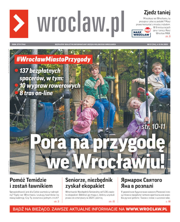 Zdjecie okładki biuletynu - Czworo dzieci na drabinkach na placu zabaw