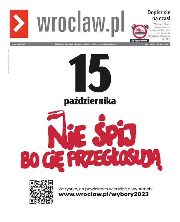 Zdjecie okładki biuletynu - Grafika przedstawiająca napis 15 października Nie śpij, bo cię przegłosują
