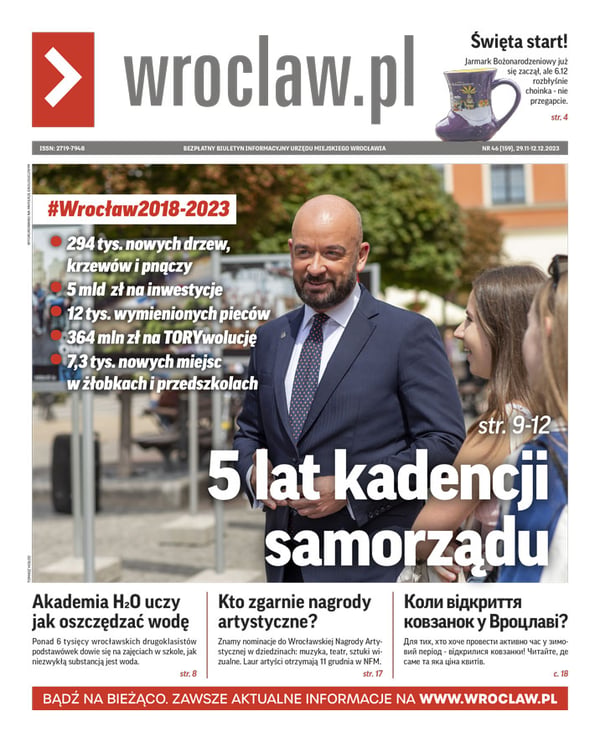 Zdjecie okładki biuletynu - Prezydent Wrocławia Jacek Sutryk