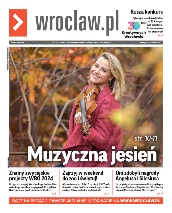 Zdjecie okładki biuletynu - Malwa Aleksander, skrzypaczka, choregrafka, współzałożycielka Młodzieżowej Akademii Musicalowej we Wrocławiu