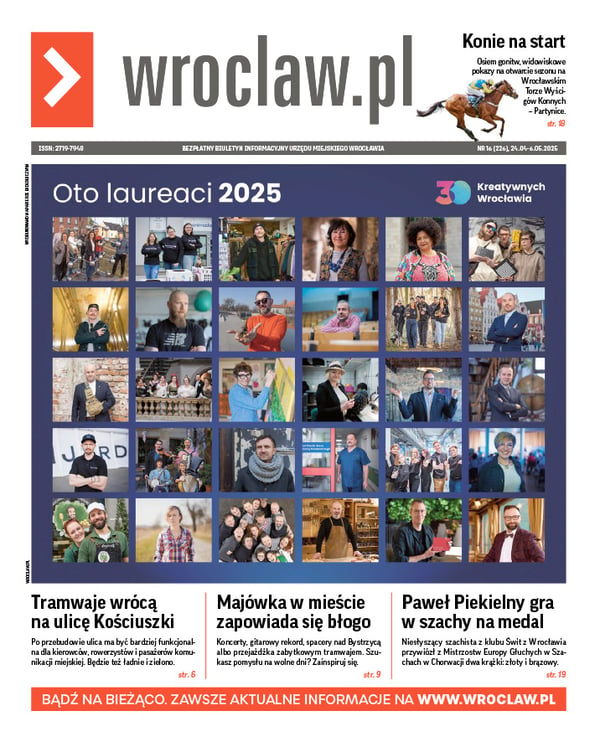 Zdjecie okładki biuletynu - Minizdjęcia laureatów konkursu 30 Kreatywnych Wrocławia 