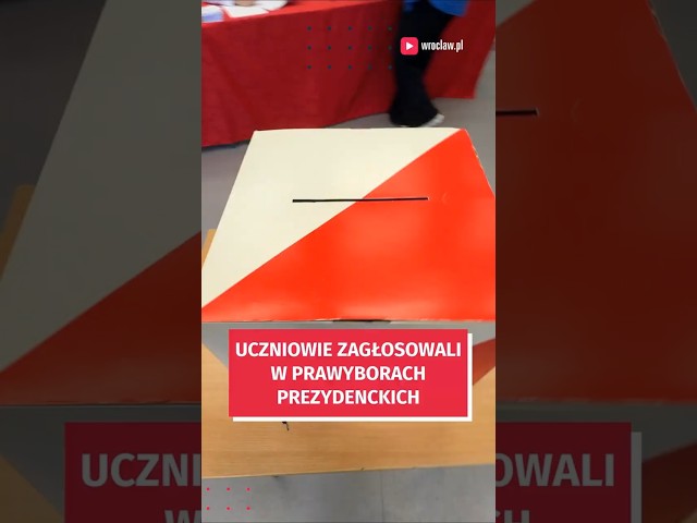 Wideo - Uczniowie zagłosowali na prezydenta. Prawybory w IV LO  #wroclaw