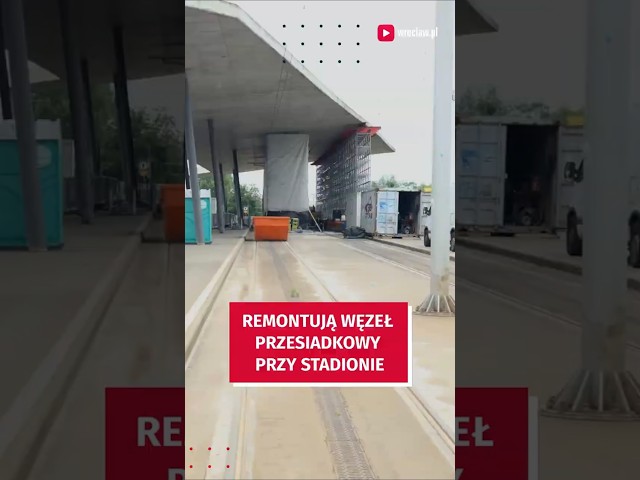 Wideo - Remontują przystanek przy stadionie  #wroclaw