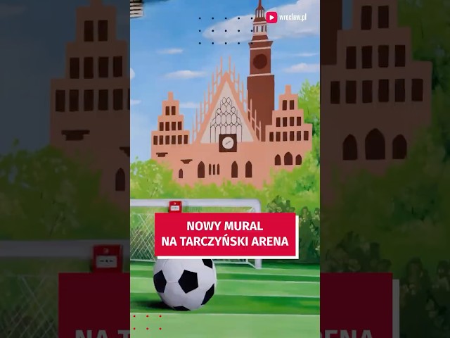 Wideo - Nowy mural na Tarczyński Arenie. Powstał na Finał Ligi Konferencji UEFA #wroclaw