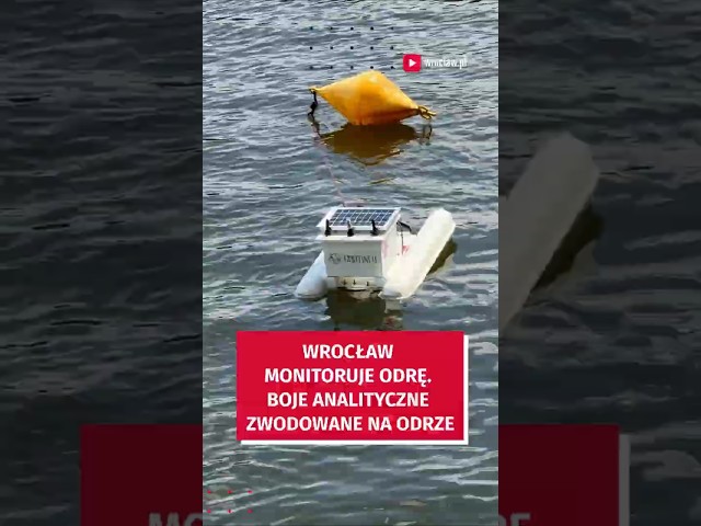 Wideo - Wrocław monitoruje Odrę. Zwodowaną specjalną bojkę!  #wroclaw