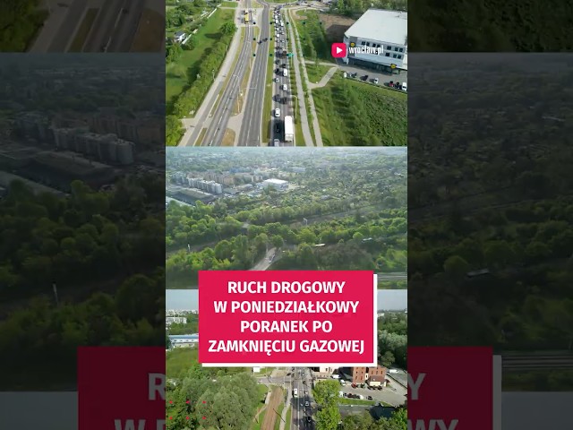 Wideo - Tak wyglądał ruch na ulicach wjazdowych do miasta po zamknięciu wiaduktów na ul. Gazowej #wroclaw