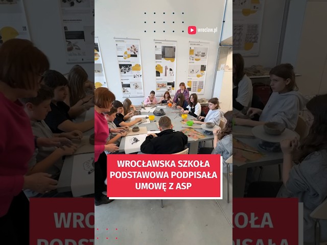 Wideo - Uczniowie z podstawówek tworzą sztukę pod okiem profesorów ASP #wroclaw