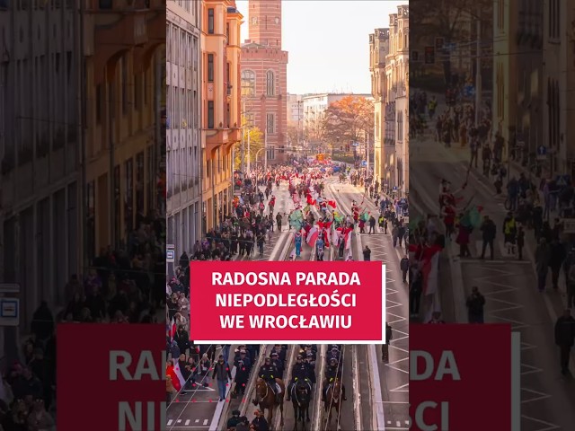 Wideo - Tak świętował Wrocław Dzień Niepodległości. Radosna parada przeszła przez miasto #wroclaw
