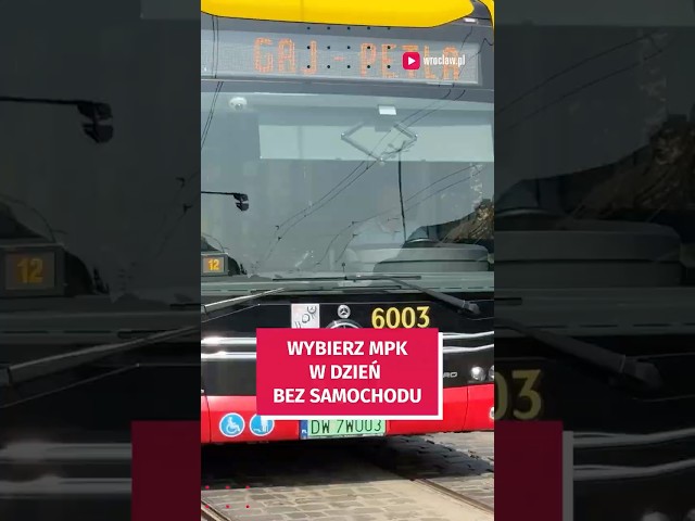 Wideo - Wybierz MPK! Dzisiaj Dzień bez samochodu. Komunikacją jeździmy bezpłatnie #wroclaw