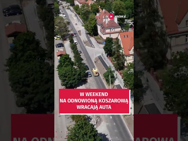 Wideo - Remont Koszarowej dobiega końca. W weekend po nowej nawierzchni pojadą auta  #wroclaw
