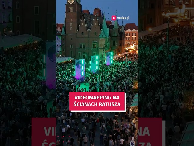 Wideo - Videomapping na ścianach Ratusza - to można zobaczyć tylko podczas Święta Wrocławia #wroclaw