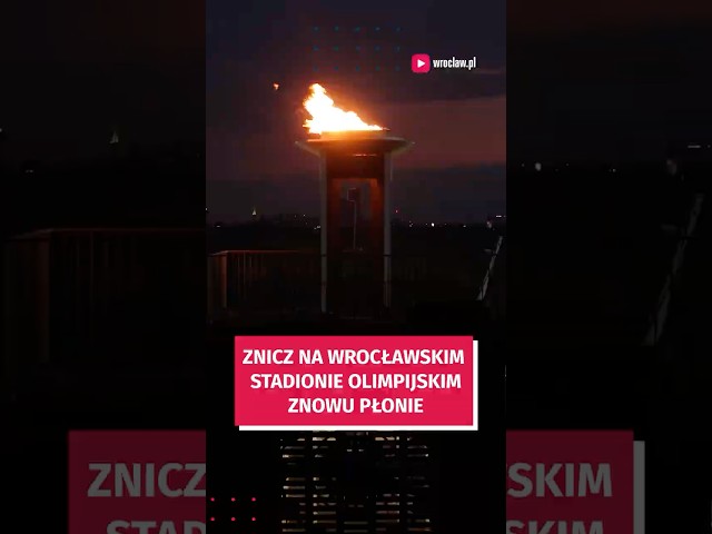 Wideo - Znicz na Stadionie Olimpijskim znowu płonie. Wygląda to obłędnie! #wroclaw
