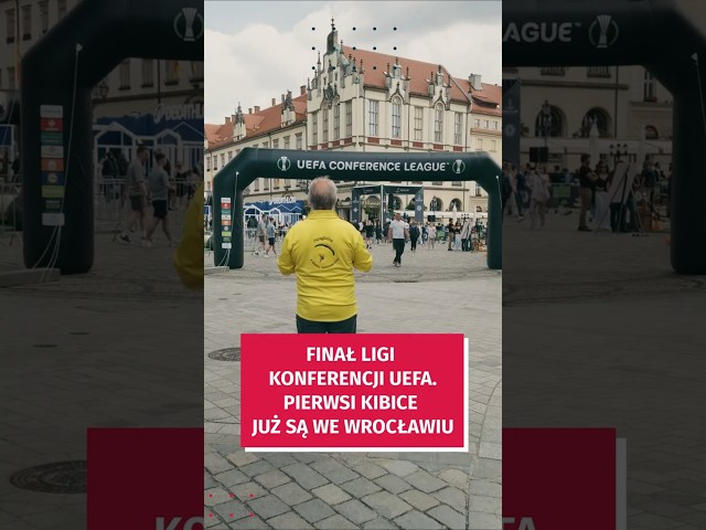 Wideo - Finał Ligi Konferencji UEFA - tak się bawią kibice we Wrocławiu!  #wroclaw #uefa