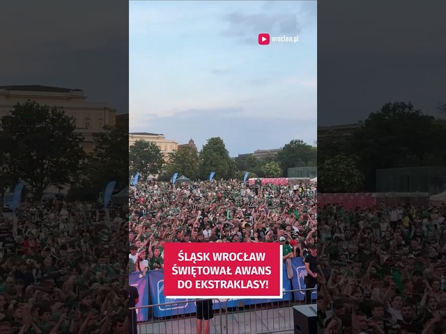 Wideo - Tak kibice świętowali awans Śląska do ekstraklasy #wroclaw #slaskwroclaw
