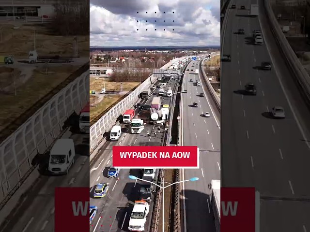 Wideo - Poważny wypadek na AOW. Duże utrudnienia!  #wroclaw