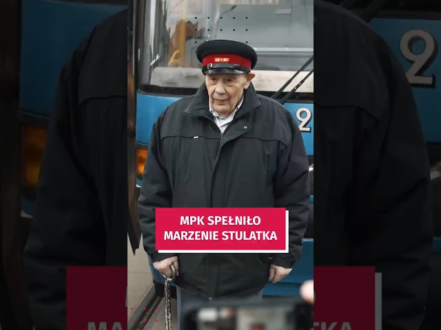 Wideo - Stulatek za sterami tramwaju. To było jego marzenie  #wroclaw #mpkwroclaw