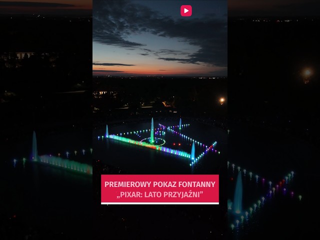 Wideo - Wyjątkowy pokaz fontanny multimedialnej. Postaci Disneya zachwyciły! #wroclaw