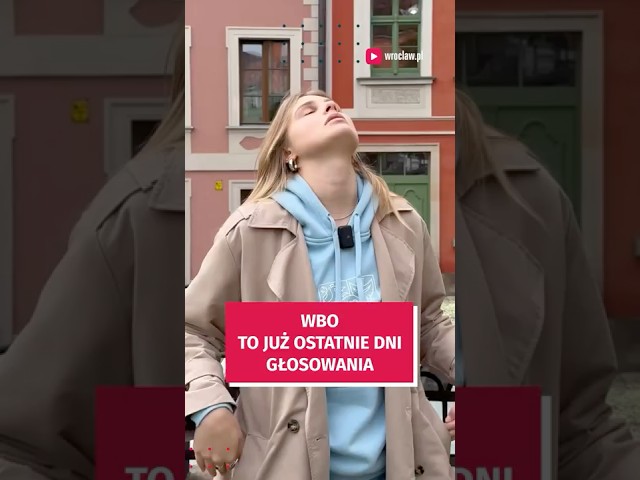 Wideo - Wygraj zmiany w swojej okolicy - głosuj w WBO! To już ostatnie chwile by oddać głos #wroclaw
