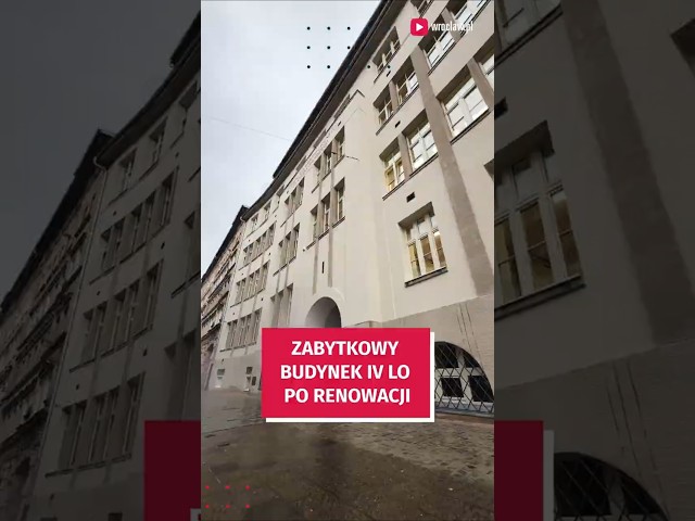 Wideo - Odtworzono zabytkowe detale projektu Maxa Berga. Budynek IV LO przeszedł renowację #wroclaw