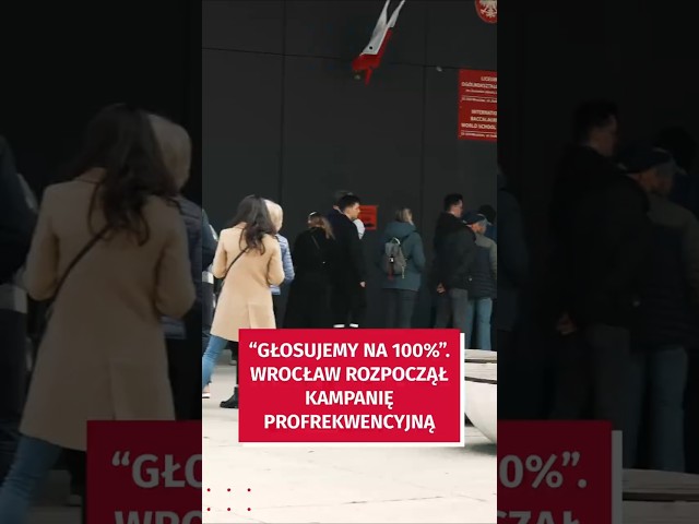Wideo - „Głosujemy na 100%”. We Wrocławiu ruszyła kampania profrekwencyjnej na wybory #wroclaw #wybory2025