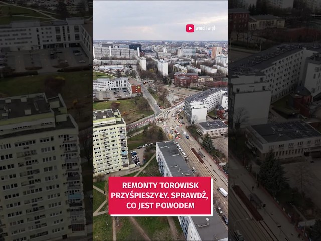 Wideo - Prefabrykaty szyte na miarę przyśpieszyły remonty torowisk #wroclaw #mpk