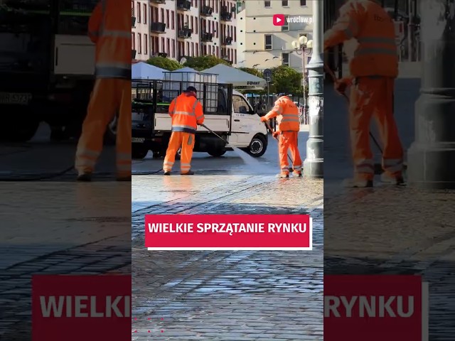Wideo - Wielkie sprzątanie Rynku po zimie. #wroclaw