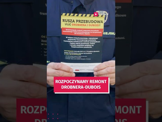 Wideo - Rusza remont Dubois-Drobnera. Zniknie najwęższy przystanek w mieście #wroclaw