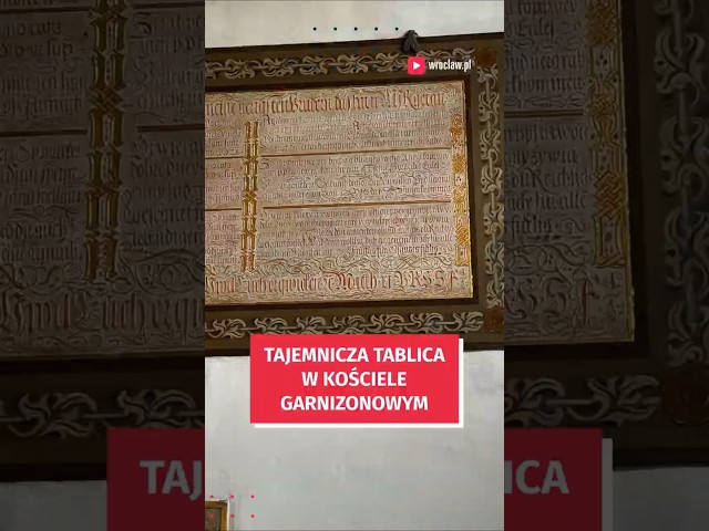 Wideo - Tajemnicza tablica w bazylice św. Elżbiety.  Ciekawy Wrocław #wroclaw