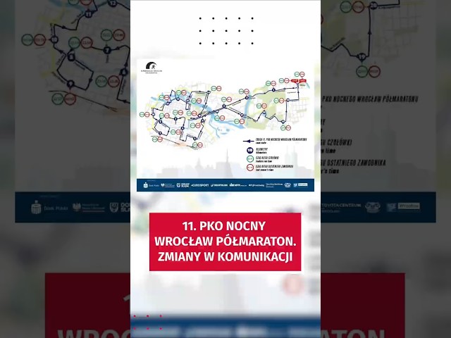 Wideo - Nocny Półmaraton - dodatkowa komunikacja i zmiany w ruchu  #wroclaw