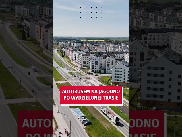 Wideo - Pierwszy autobus przejechał wydzieloną trasą na Jagodno #wroclaw