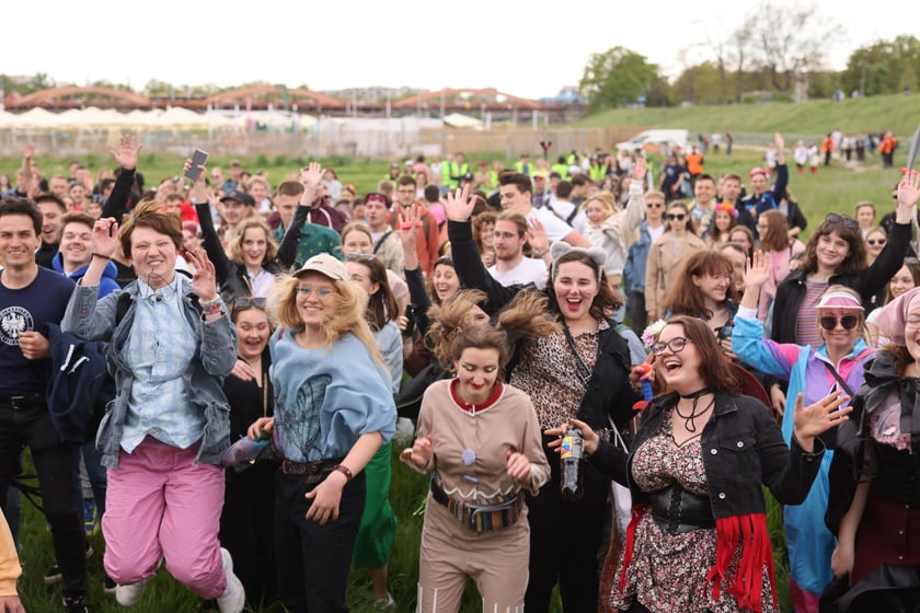 Juwenalia 2023 we Wrocławiu. Na zdjęciu studenci