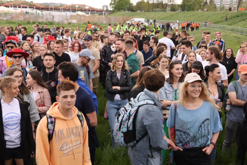 Juwenalia 2023 we Wrocławiu. Na zdjęciu studenci